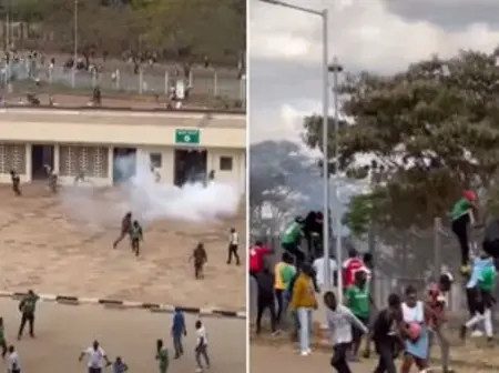 Chaos Rocks Kasarani as Police Fire Teargas at Gor Mahia Fans Using Panya Routes to Enter