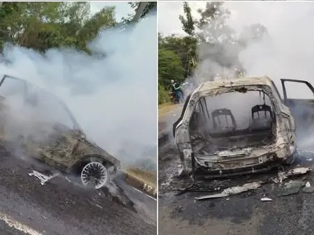 Angry Boda Boda Riders Torch Audi SUV after Fatal Collision Near Kenyatta University