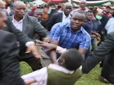 Drama as Senior Ex-Chief & Son Forced To Flee For Safety after Angry Residents Attacked