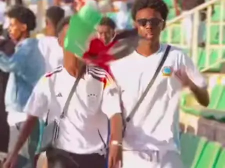 Mogadishu FC Fan Sparks Uproar After Discarding Kenyan Flag At Nyayo Stadium