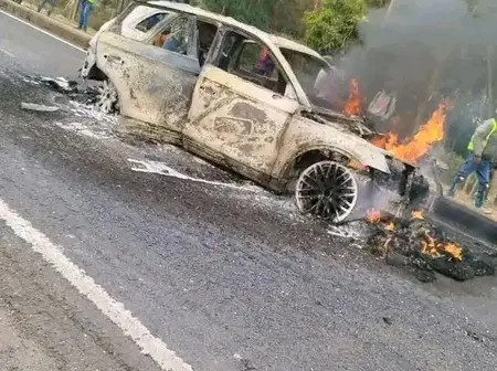Boda Boda Riders Burn Down Audi SQ5 on Thika Road After Fatal Accident